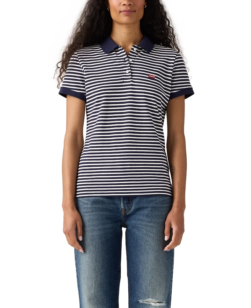 Levi's Women's Short-Sleeve Pique Knit Polo Shirt