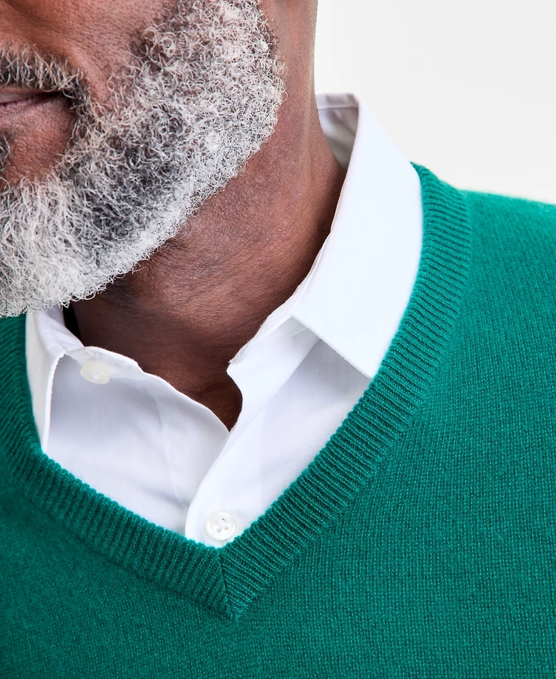 Club Room Men's 100% Cashmere V-Neck Sweater, Macy's Exclusive