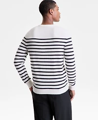 Club Room Men's Breton Regular-Fit Stripe 100% Cashmere Sweater