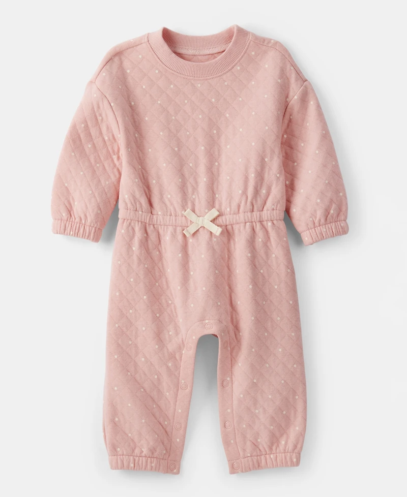 Carter's Baby Girls Long-Sleeve Quilted Jumpsuit