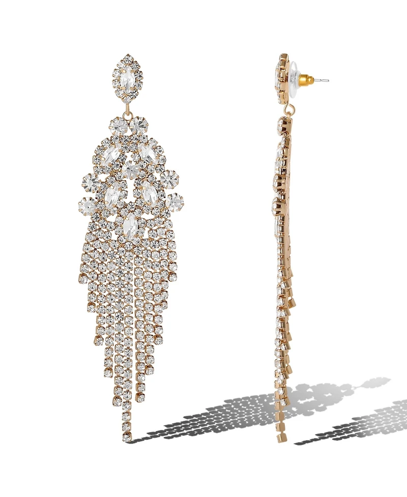 Jessica Simpson Crystal Fan Drop Earrings