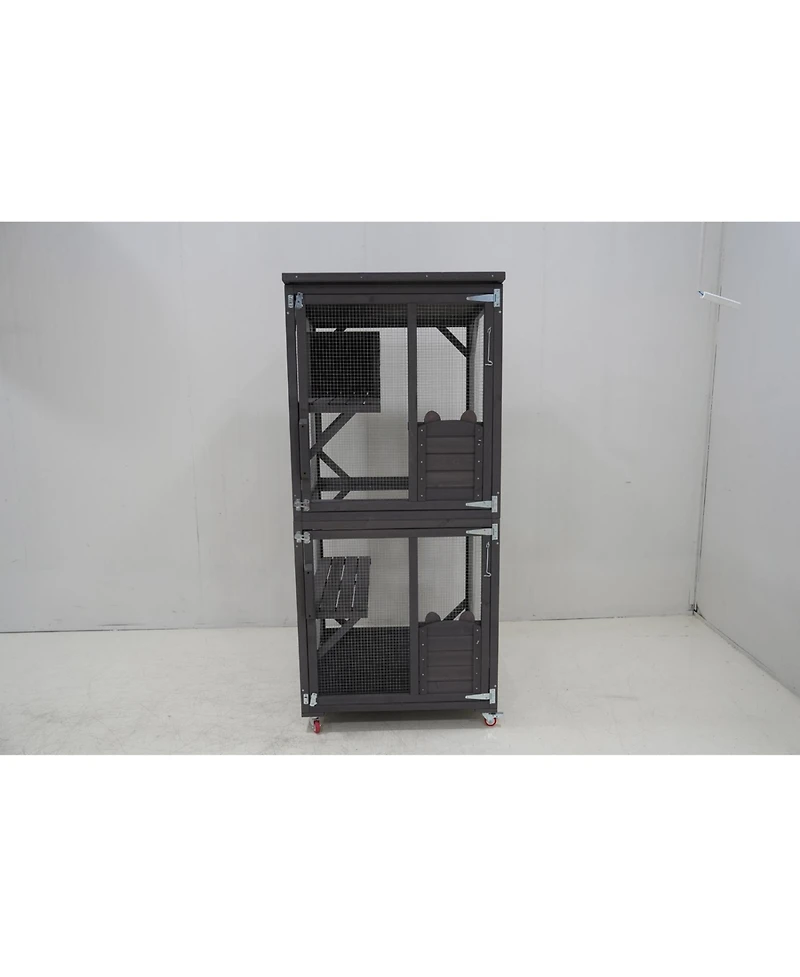 Streamdale Furniture Catio Large Wooden Cat House on Wheels