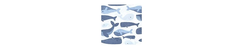 Hudson Baby Infant Boys Cotton Flannel Receiving Blankets 4pk, Cute Whales, One