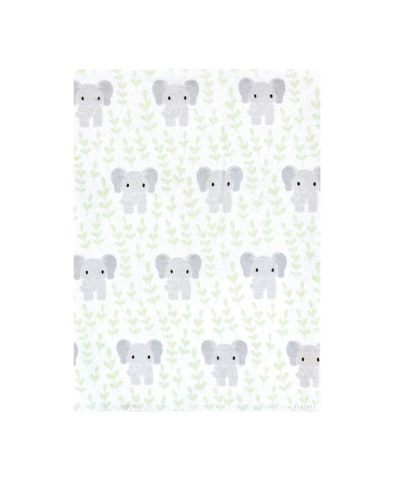 Hudson Baby Cotton Flannel Burp Cloths 12-Pack Bundle, Safari Friends, One Size
