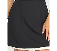 Row A Juniors' Scuba Crepe Sleeveless A-line Dress