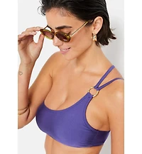 Lscn by Lascana Women's One Shoulder Bandeau Bikini Swimsuit Top Bra Sizing