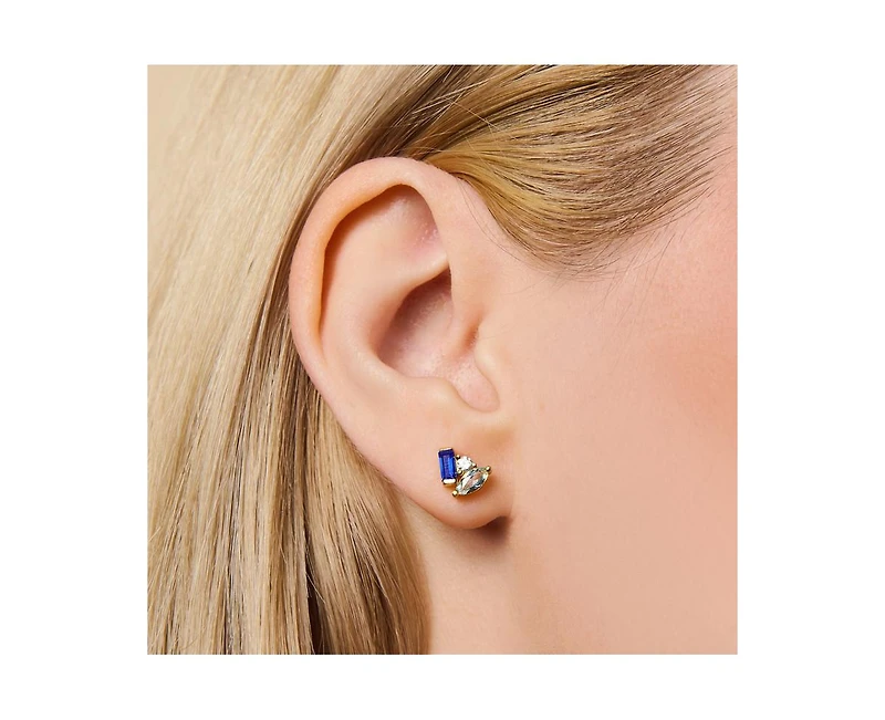 Seraphina Celeste Sapphire Stud Earrings