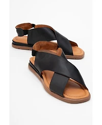 Broods Elastic Leather Slip On Sandals (Women)