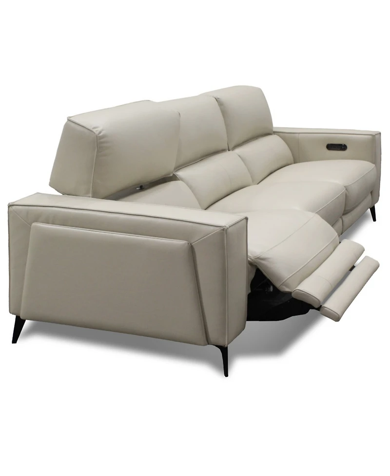 Neiwert 3-Pc. Leather Sofa Sectional with 3 Power Recliners