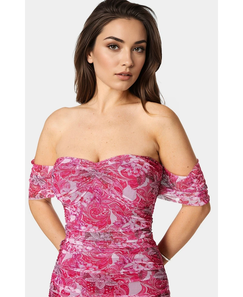 Bebe Women's Ruched Midi Dress