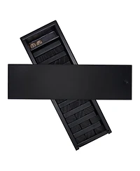 We Games Black Wooden Blocks Stacking Tower Game with Black Wooden Box, 12 in.