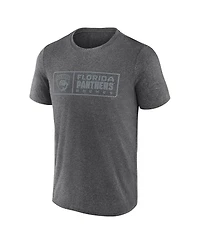 Fanatics Men's Heather Charcoal Florida Panthers Black Ice Synthetic T-Shirt
