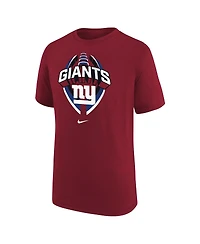 Nike Big Boys and Girls Red New York Giants Icon Legend T-Shirt