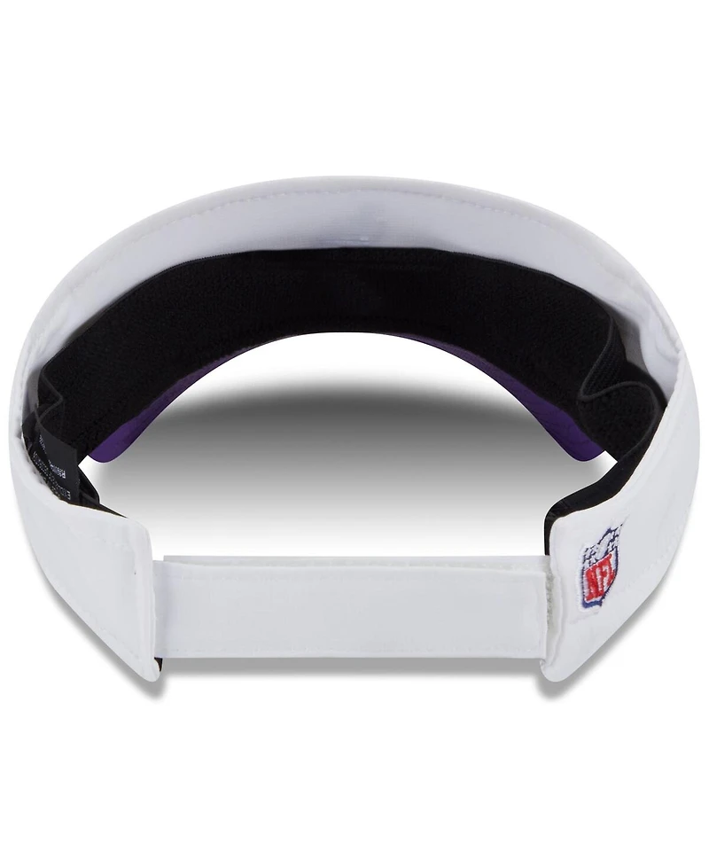 New Era Men's White/Purple Minnesota Vikings 2025 Nfl Training Camp Adjustable Visor Hat