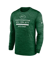 Nike Men's Green New York Jets Sideline Velocity Performance Long Sleeve T-Shirt