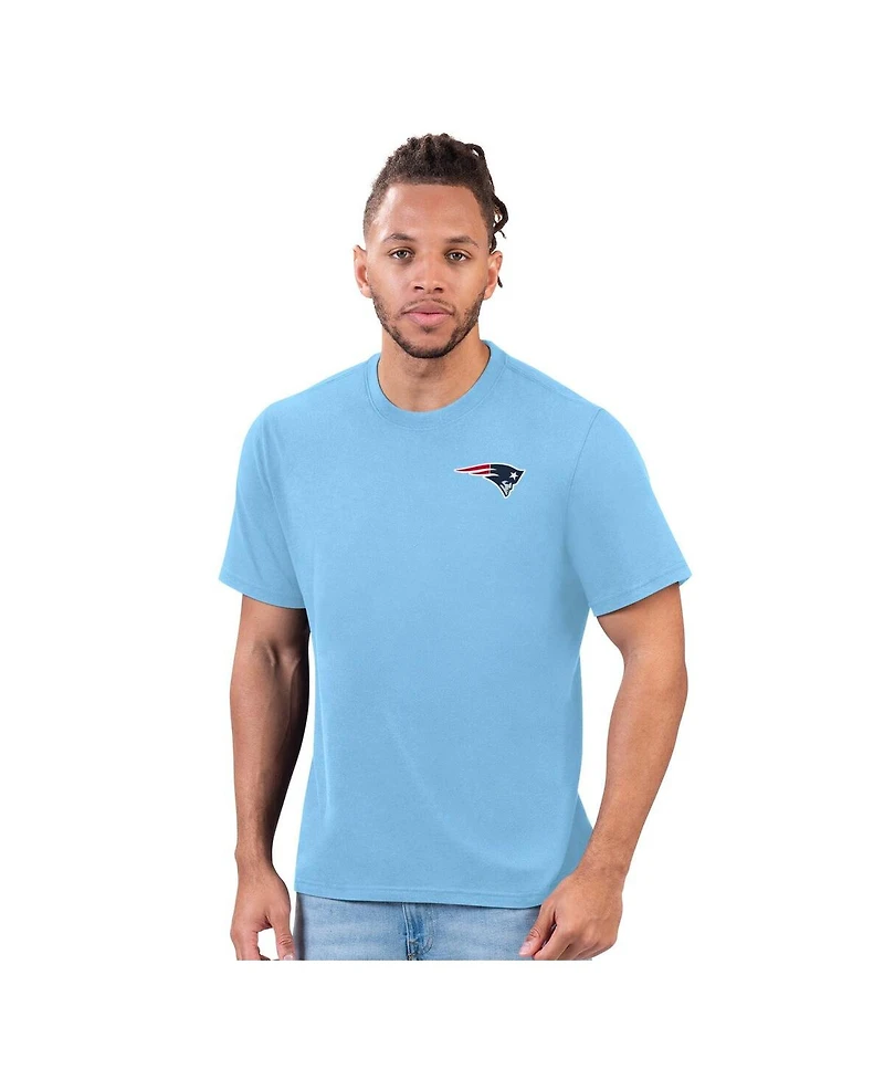 Margaritaville Men's Light Blue New England Patriots Time Flies T-Shirt