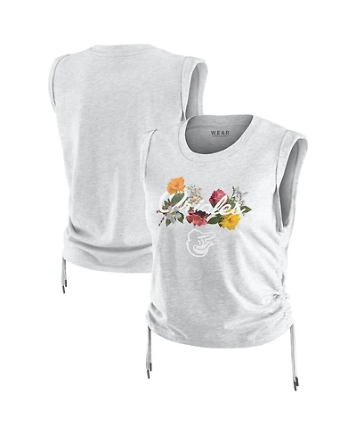 Wear by Erin Andrews Women's Heather Gray Baltimore Orioles Cinched Tank Top