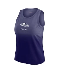 Wear by Erin Andrews Women's x Gracie Hunt Purple Baltimore Ravens Ombre Tank Top