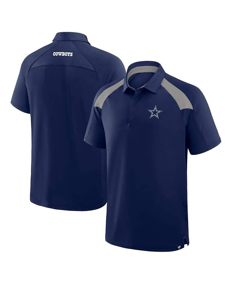 Fanatics Men's Navy Dallas Cowboys Back Around Raglan Polo Shirt