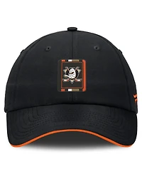 Fanatics Men's Black/Orange Anaheim Ducks Authentic Pro Ripstop Adjustable Hat