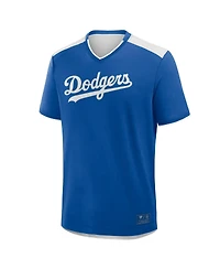Fanatics Men's Royal Los Angeles Dodgers Walk Off V-Neck T-Shirt