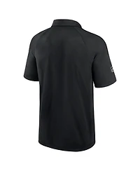 Fanatics Men's Black Chicago Blackhawks Authentic Pro Rink Raglan Polo Shirt