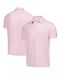 Puma Men's Pink Arnold Palmer Invitational Tipped Jacquard Polo Shirt