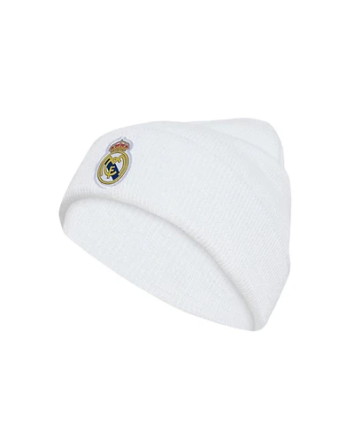 Adidas Men's and Women's White Real Madrid Cuffed Knit Hat