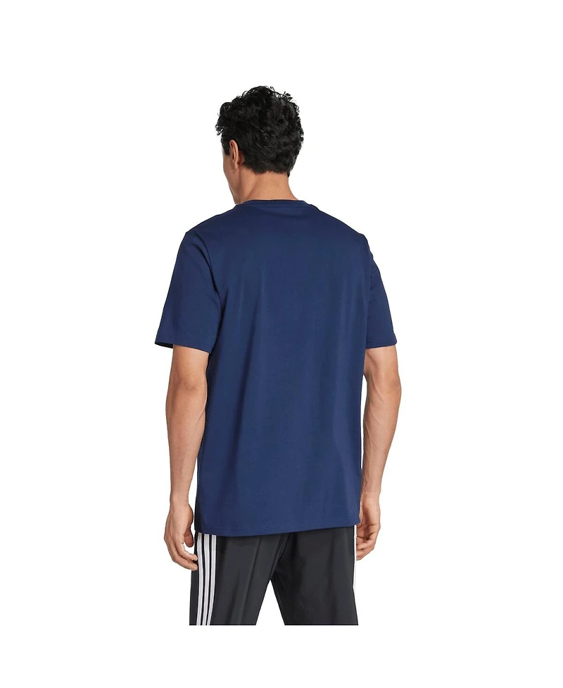 Adidas Men's White Boca Juniors Three-Stripes Wordmark T-Shirt