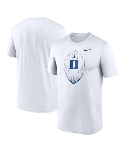 Nike Men's White Duke Blue Devils Primetime Legend Icon Performance T-Shirt