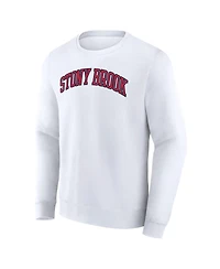 Fanatics Men's White Stony Brook Seawolves Short Name Pullover Sweatshirt