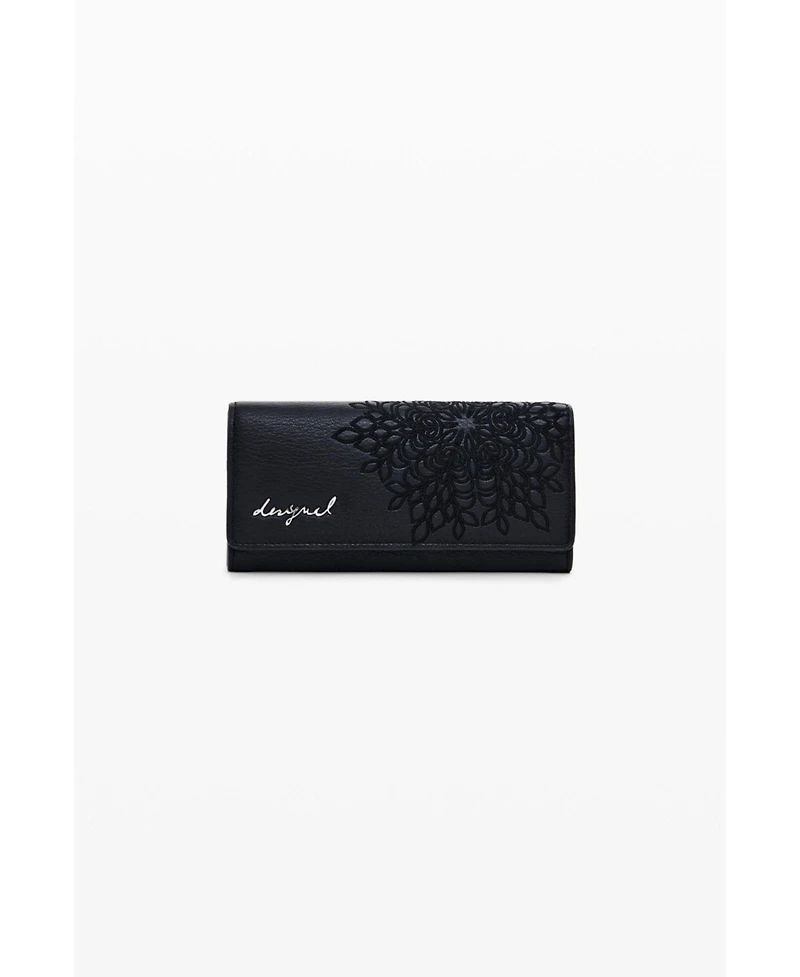 Desigual Women's Medium embroidered faux leather wallet
