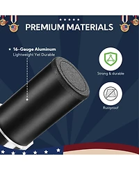 Yescom Ez Go 14ft Telescopic Flag Pole Kit with Starlink Mini Pipe Adapter & Tire Mount Base for Outdoor Tailgate Party, Sliver
