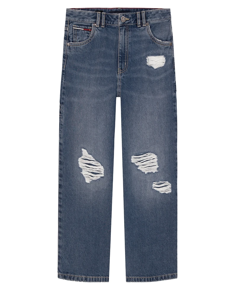 Tommy Hilfiger Big Girls Wide Leg Carpenter Jeans