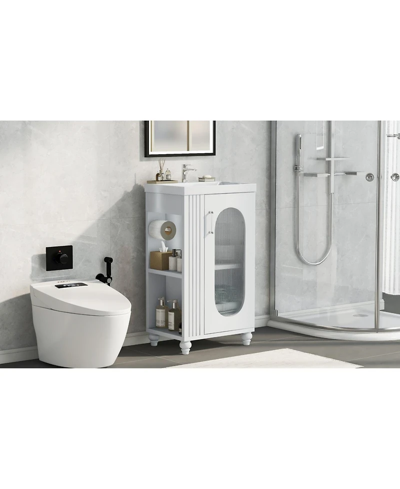 Streamdale Furniture 20" Bathroom Vanity w/ Sink & Shelf
