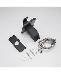 Greenspring Waterfall Single Hole Single-Handle Low-Arc Bathroom Faucet With Glass Spout In Polished Chrome