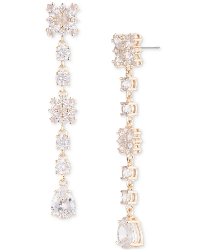 Marchesa Cubic Zirconia Linear Drop Earrings