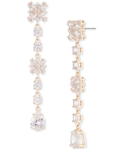 Marchesa Cubic Zirconia Linear Drop Earrings
