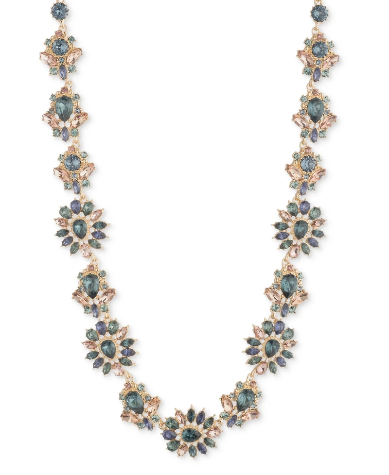 Marchesa Crystal Cluster Collar Necklace, 16" + 3" extender