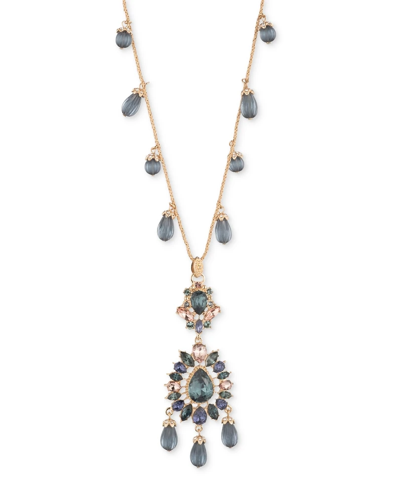 Marchesa Crystal & Stone Cluster 38" Pendant Necklace