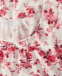 Charter Club Women's Flannel Ruffle-Neck Long Sleeve Nightgown