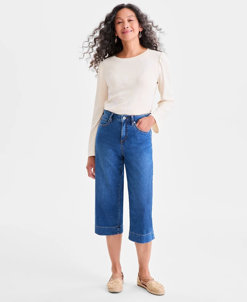 Style & Co Women's High Rise Culotte Jeans, Macy's Exclusive