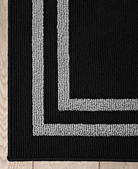 Jean Pierre Double Line Border Tufted - Machine Washable Runner Rug