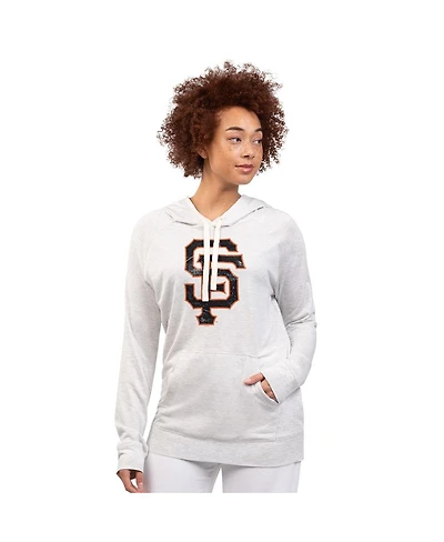 G-iii 4Her by Carl Banks Women's Oatmeal San Francisco Giants Pregame Pullover Hoodie