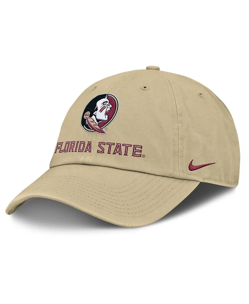 Nike Men's Gold Florida State Seminoles 2025 Sideline Club Adjustable Hat