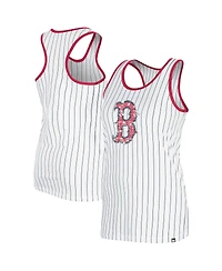 New Era Women's White Boston Red Sox Gameday Pinstripe Tank Top