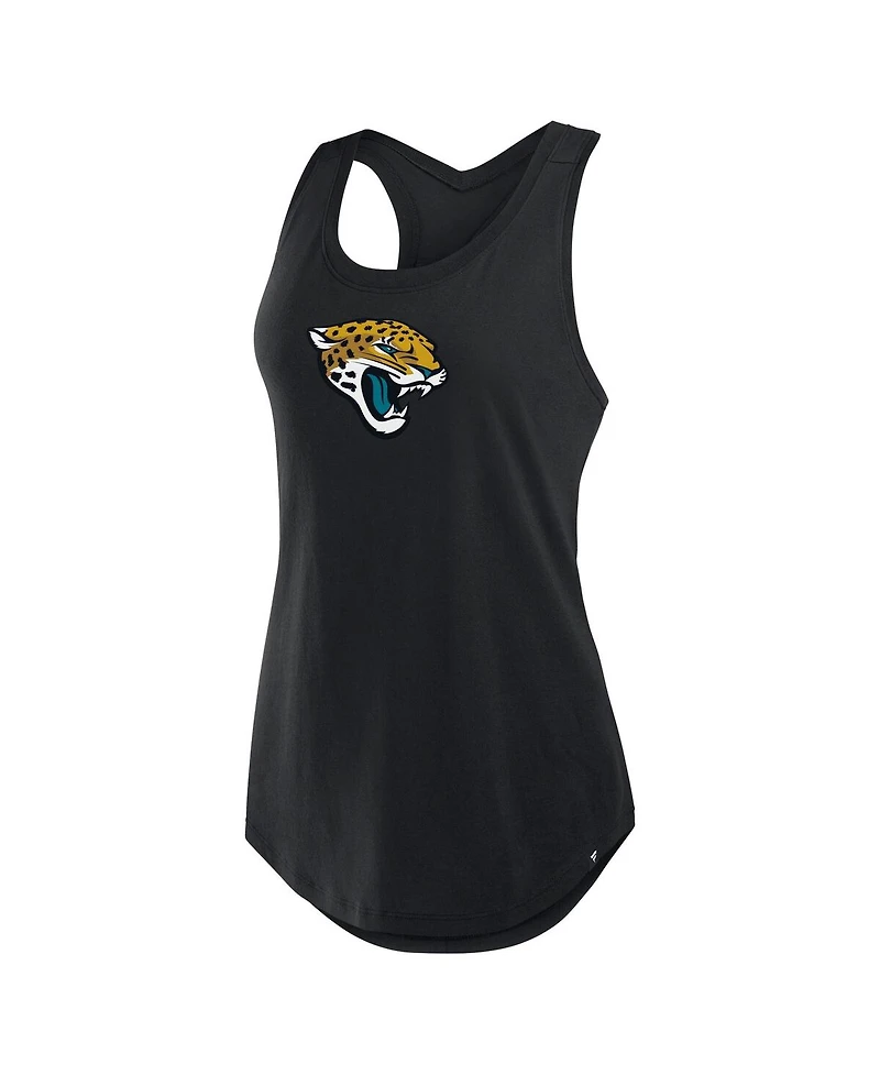 Fanatics Women's Black Jacksonville Jaguars Iron Fan Tank Top