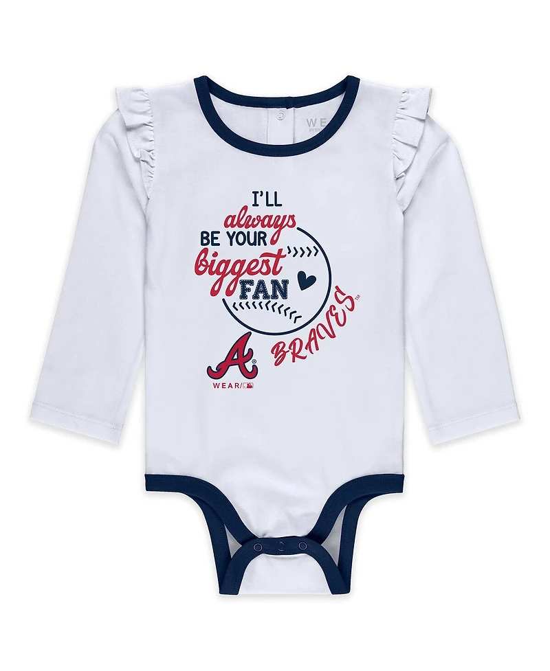 Wear by Erin Andrews Baby Boys and Girls 3-Piece Atlanta Braves Tutu Set