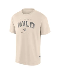 Fanatics Men's Cream Minnesota Wild Elements Weathered Tonal Future Ground T-Shirt