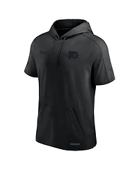 Fanatics Men's Black Philadelphia Flyers Authentic Pro Road Performance Short Sleeve Pullover Hoodie